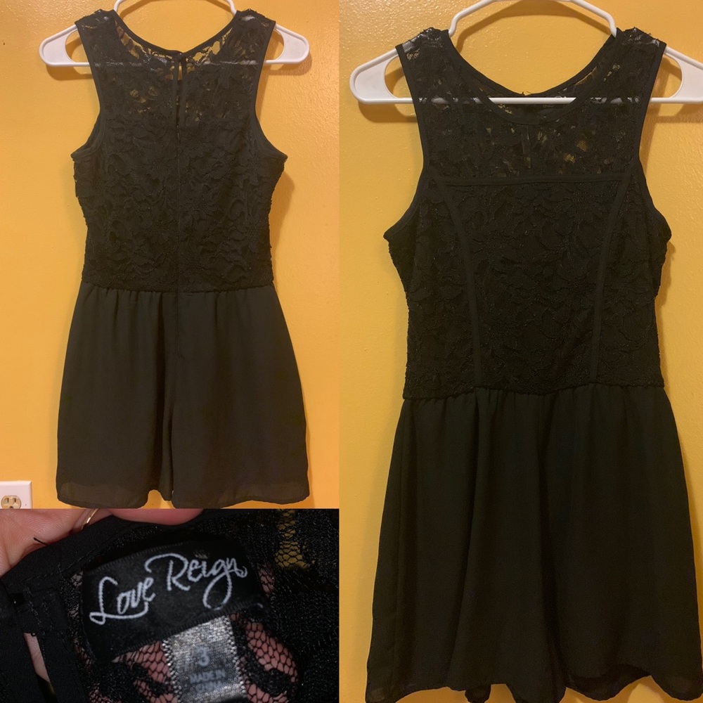 Black lace romper